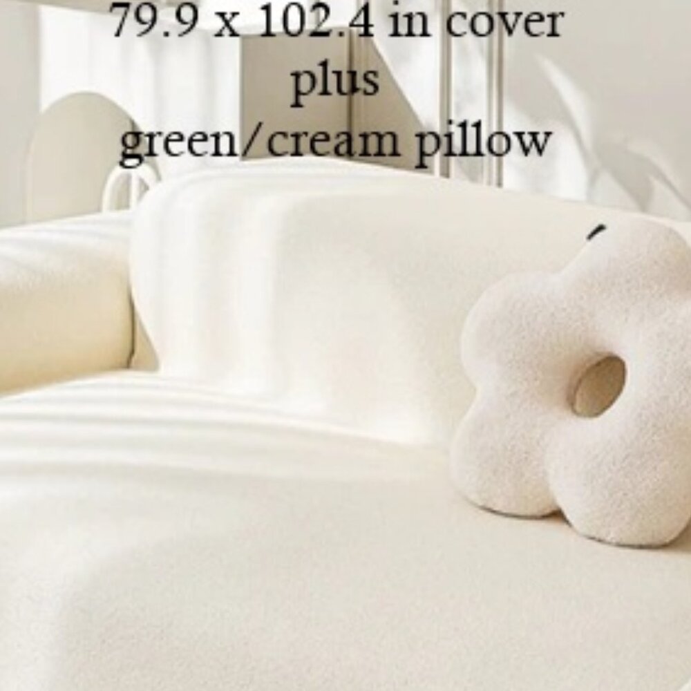 Funny Fuzzy Couch Cover  & Pillow - NWT